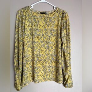 Banana Republic Yellow Floral Blouse